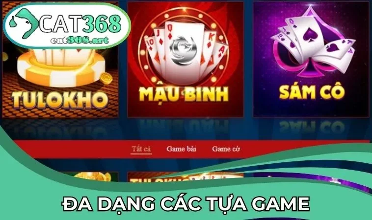 Đa dạng các tựa game